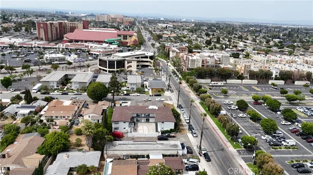 an aerial view of a city with lots of residential buildings