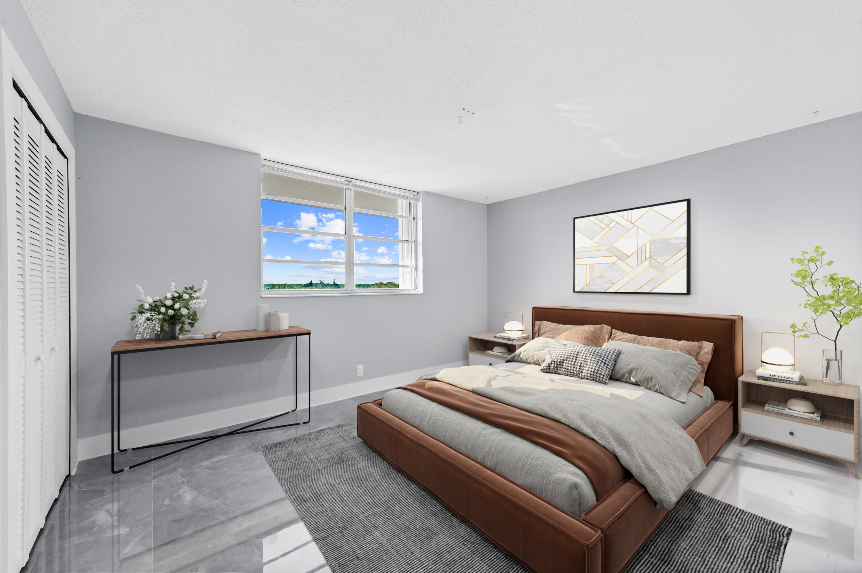 5500 Northwest 2nd Avenue, Unit 617 Boca Raton, FL 33487 - Photo 19 of 39 a bedroom with bed and window