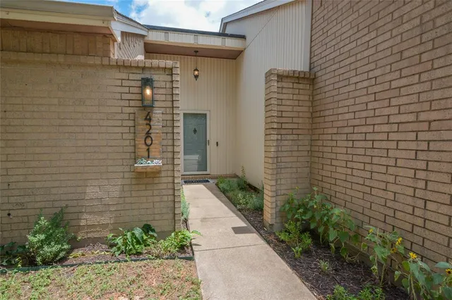 a view of brick walls of the house