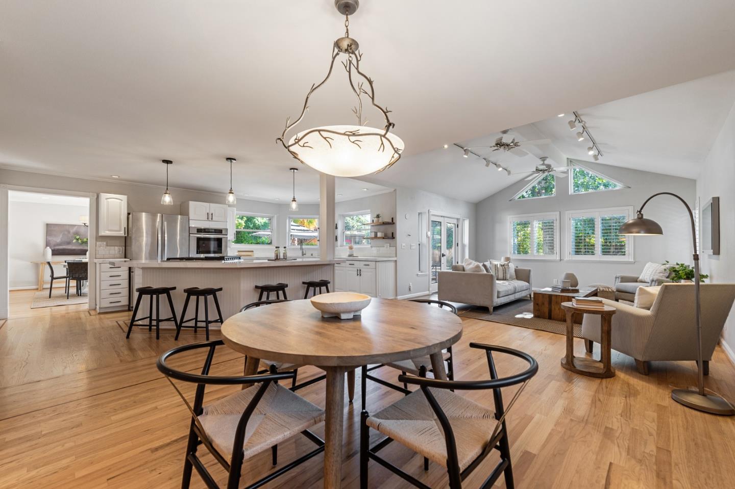 851 Almarida Drive Campbell, CA 95008 - Photo 25 of 63 a view of a dining room with furniture window and wooden floor