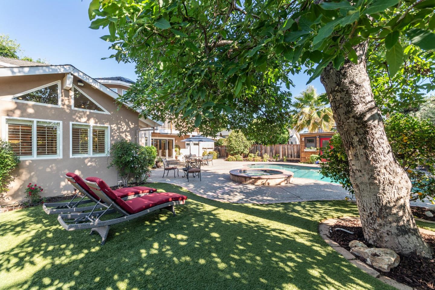 851 Almarida Drive Campbell, CA 95008 - Photo 54 of 63 a backyard of a house with table and chairs