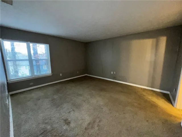an empty room with a window