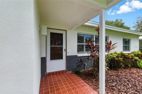 a view of a entryway door front of house