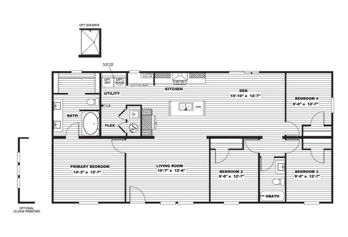 1069 Wild Rose Court Manning, SC 29102 - Photo 13 of 13 Floor Plan Boone Model