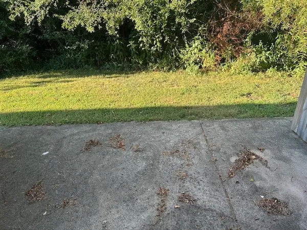 a view of beach and yard