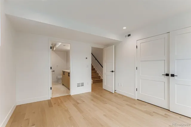 a view of a room with an empty space