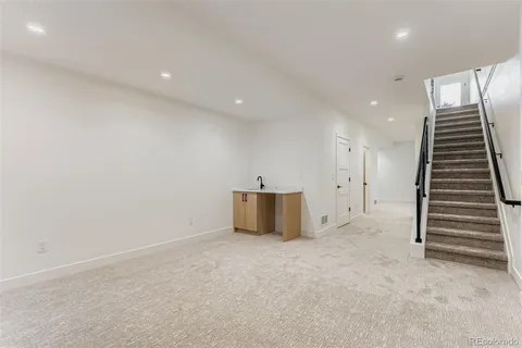 a view of a hallway to a room