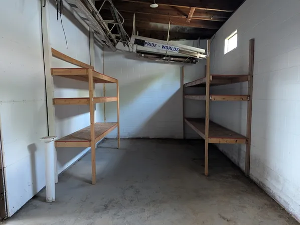 a view of an empty storage room