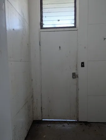 a view of small space with closet