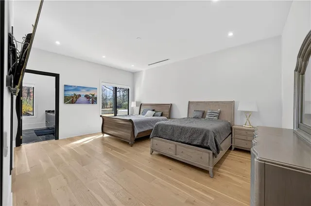 a view of swimming pool with outdoor seating