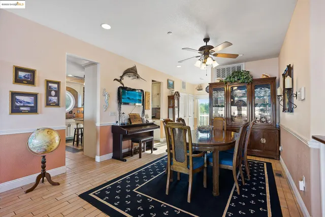a outdoor space with patio furniture and wooden floor