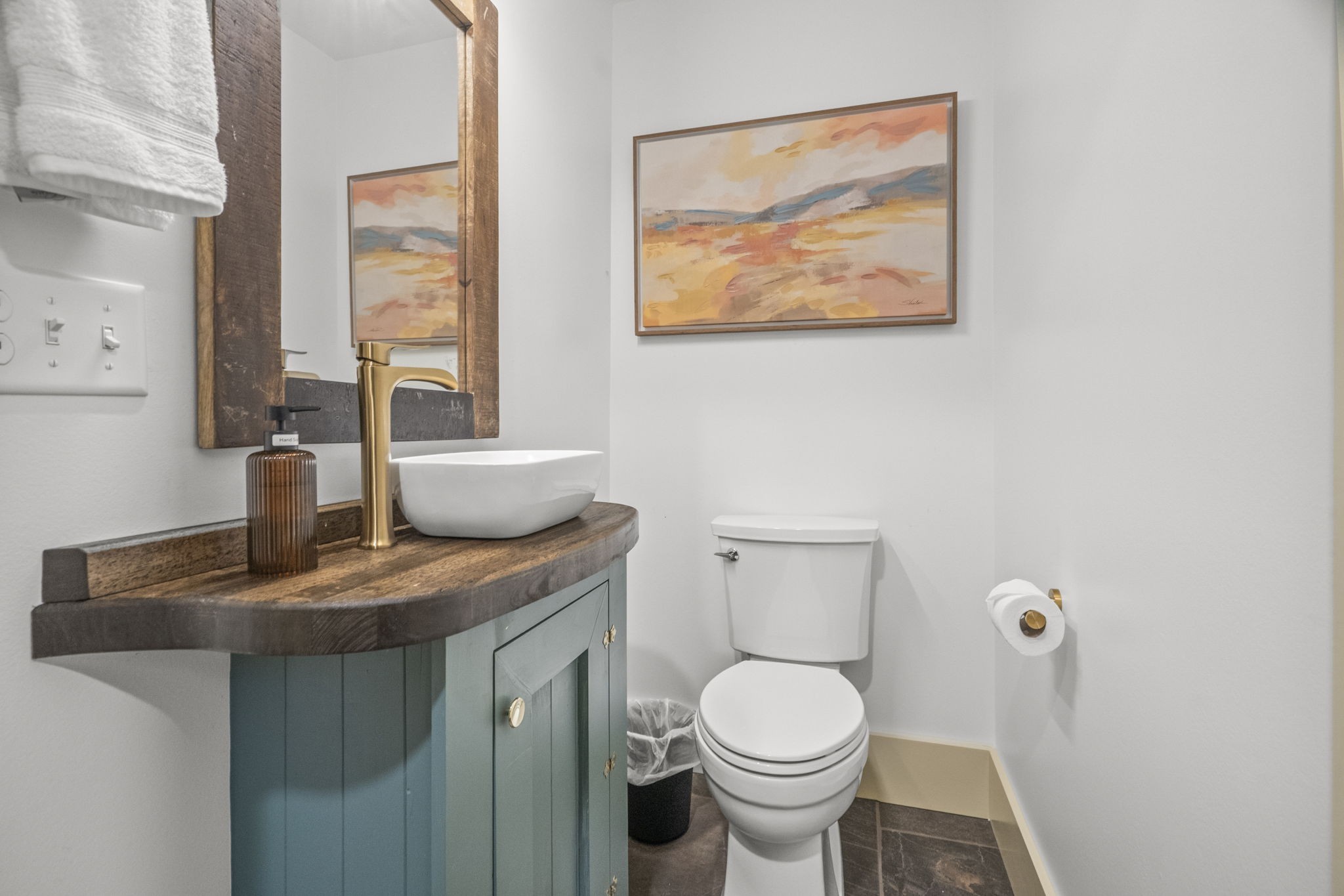1068 Carl Perry Road Joelton, TN 37080 - Photo 29 of 58 a bathroom with a granite countertop toilet and a sink