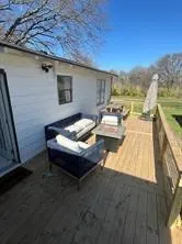 a outdoor space with furniture