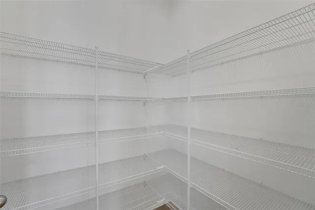 a view of a room with empty racks