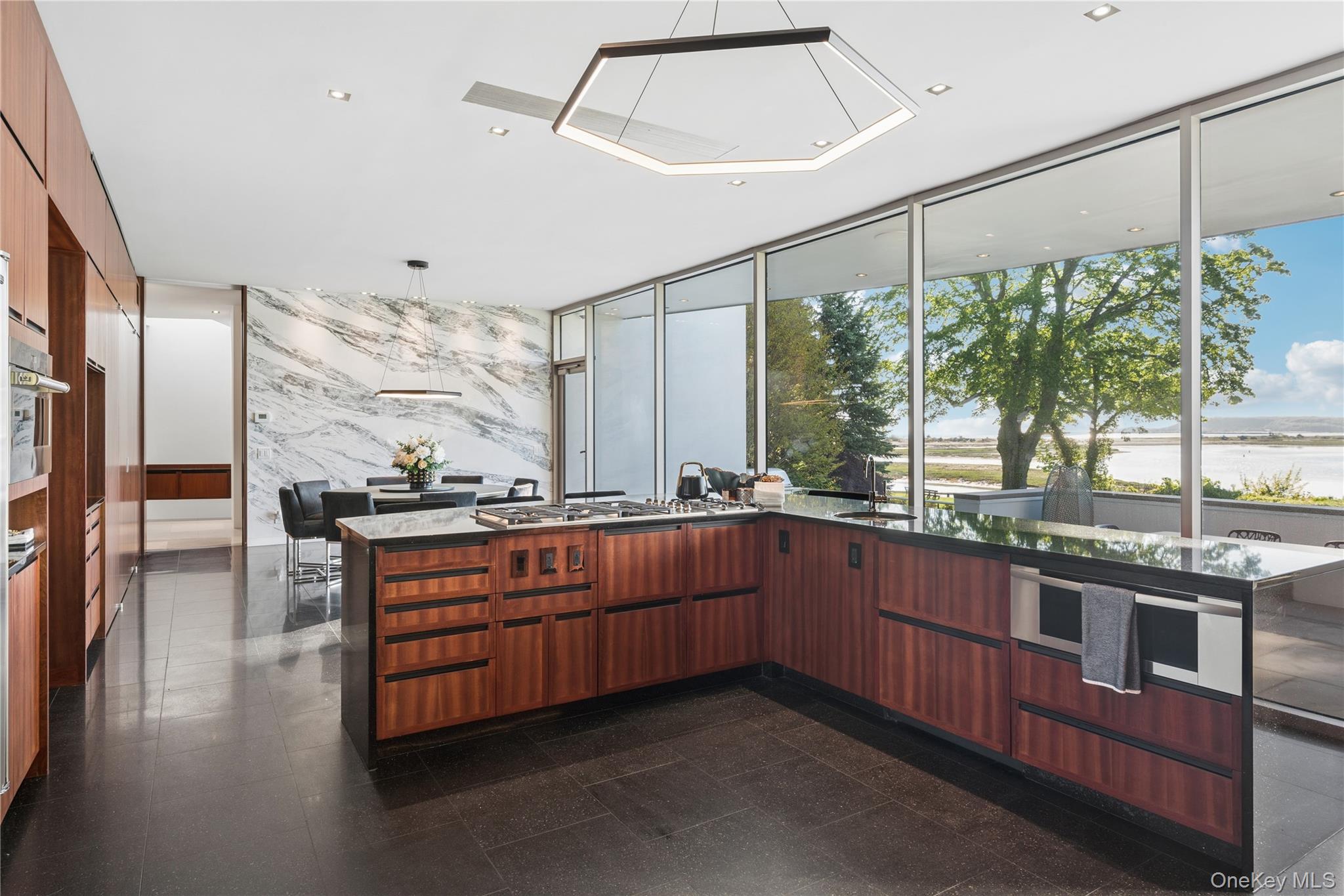 183 Old Field Road Old Field, NY 11733 - Photo 8 of 50 Eat-In Kitchen with Custim Brazilian Cherry Cabinets