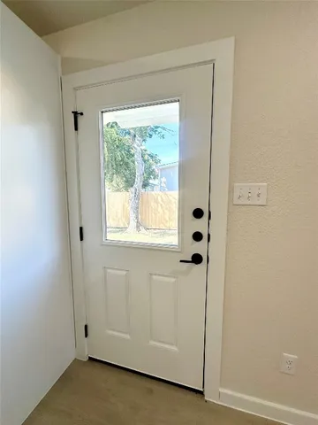 a view of a closet in a room