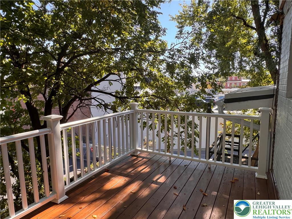 35 North 5th Street Easton, PA 18042 - Photo 26 of 96 a view of balcony with wooden floor and fence