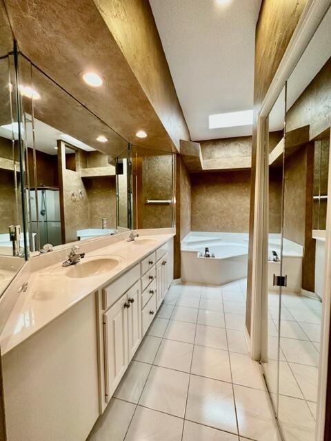 2024 Grayson Drive Navarre, FL 32566 - Photo 19 of 47 a bathroom with a sink a mirror and a shower