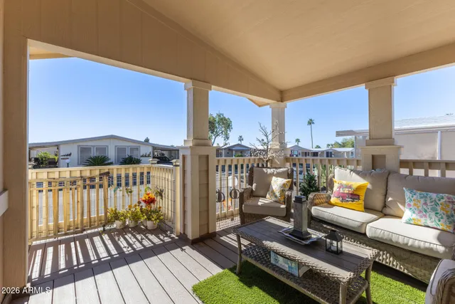 a outdoor space with patio furniture