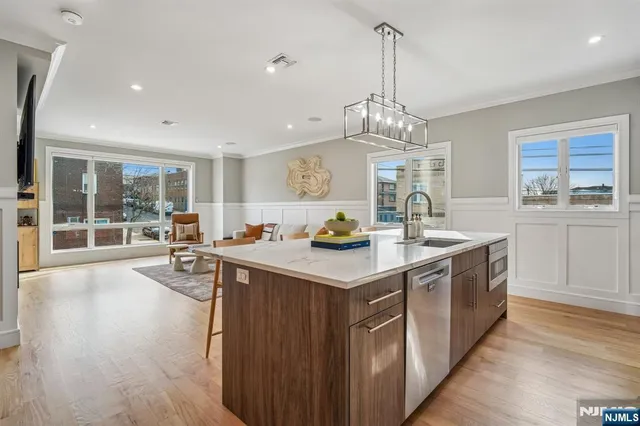 a kitchen with counter top space and a sink
