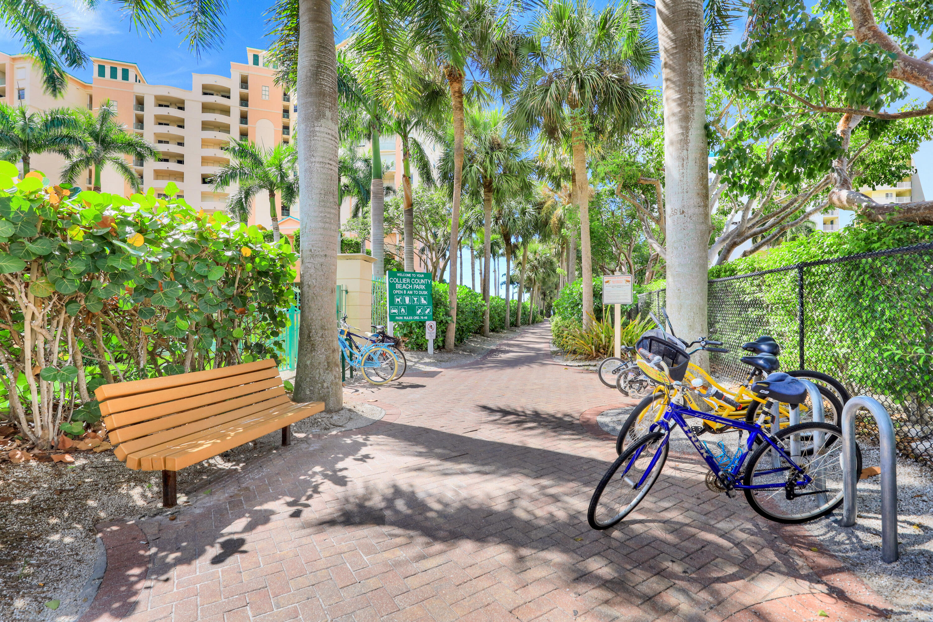 960 Huron Street, Unit 106 Marco Island, FL 34145 - Photo 35 of 39 a view of a bench with a bench in it