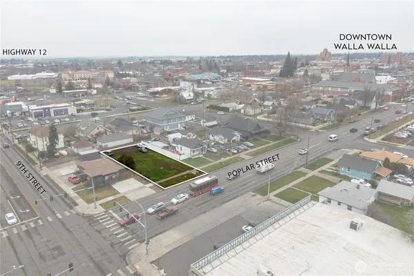 an aerial view of a city