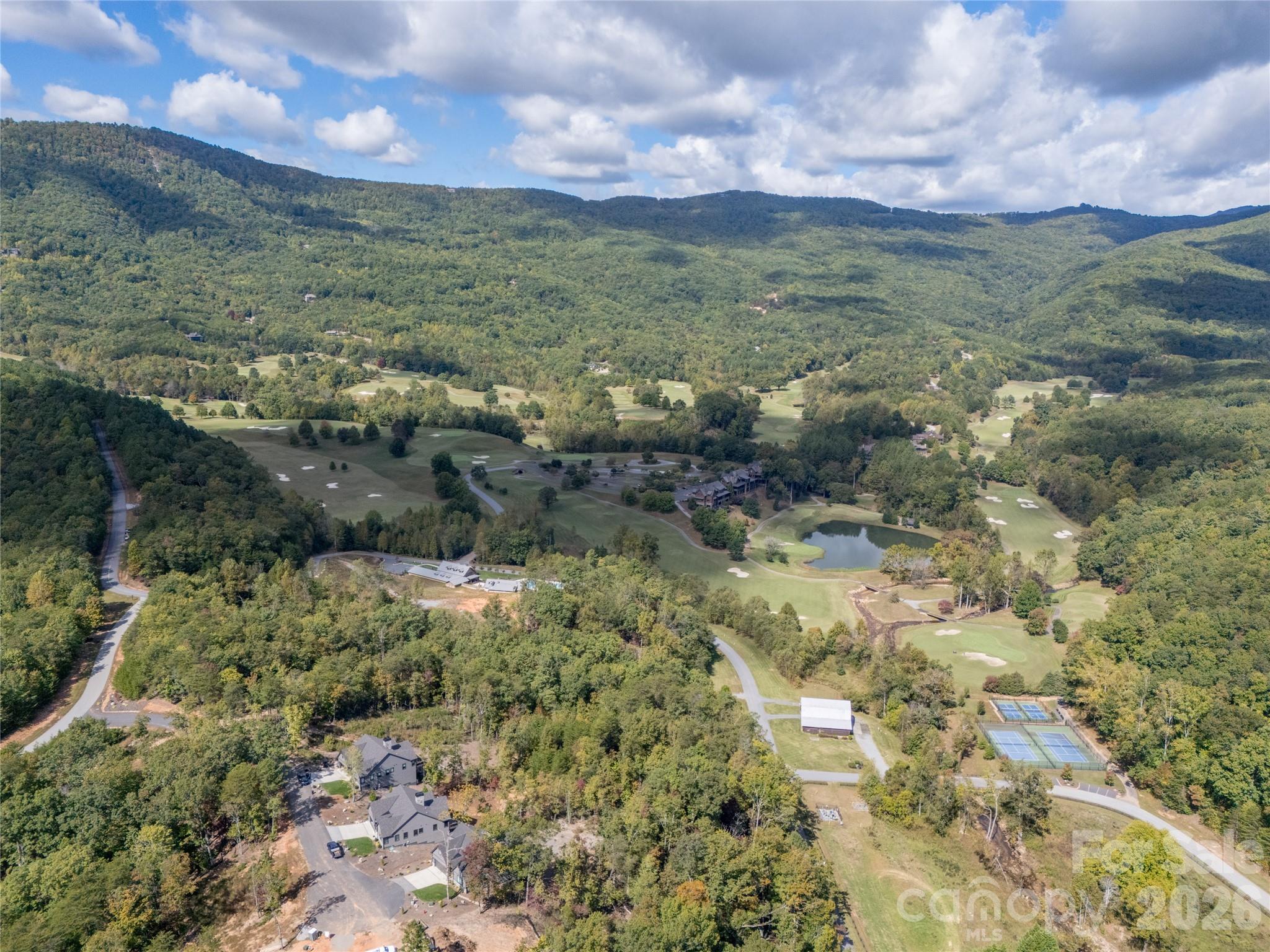 0 Deep Gap Farm Road East, Unit 2021 Mill Spring, NC 28756 - Photo 29 of 31 a view of a yard with an outdoor seating