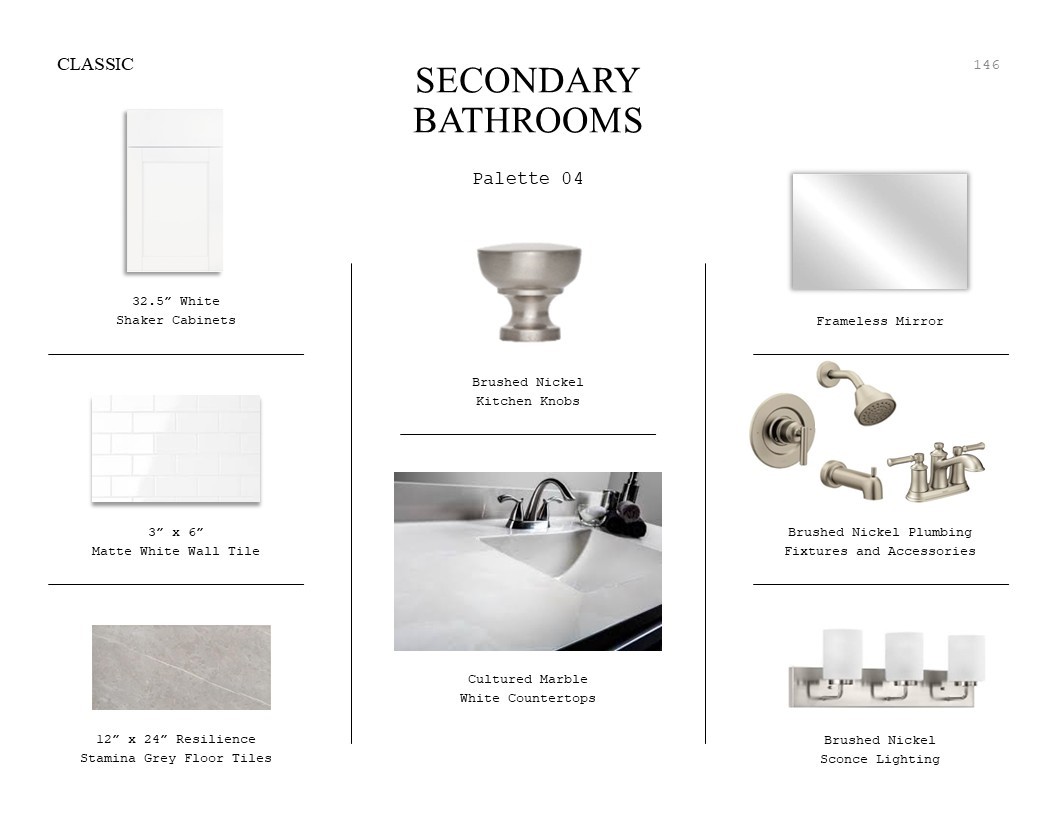 2814 Duchess Drive Rosenberg, TX 77471 - Photo 26 of 39 Farmhouse Look Palette 4: Secondary Bathrooms Selection Sheet (*Artist rendering used for illustration purposes only.)