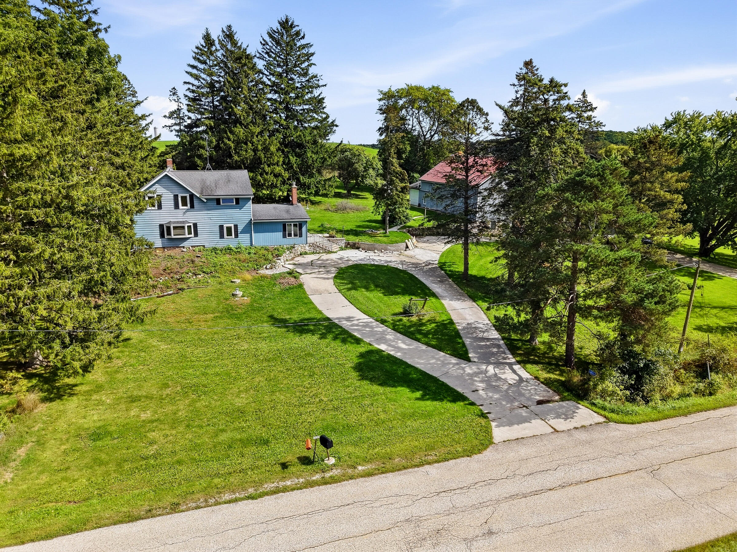 N9263 Willow Road Herman, WI 53020 - Photo 1 of 54 Aerial - Front of Property