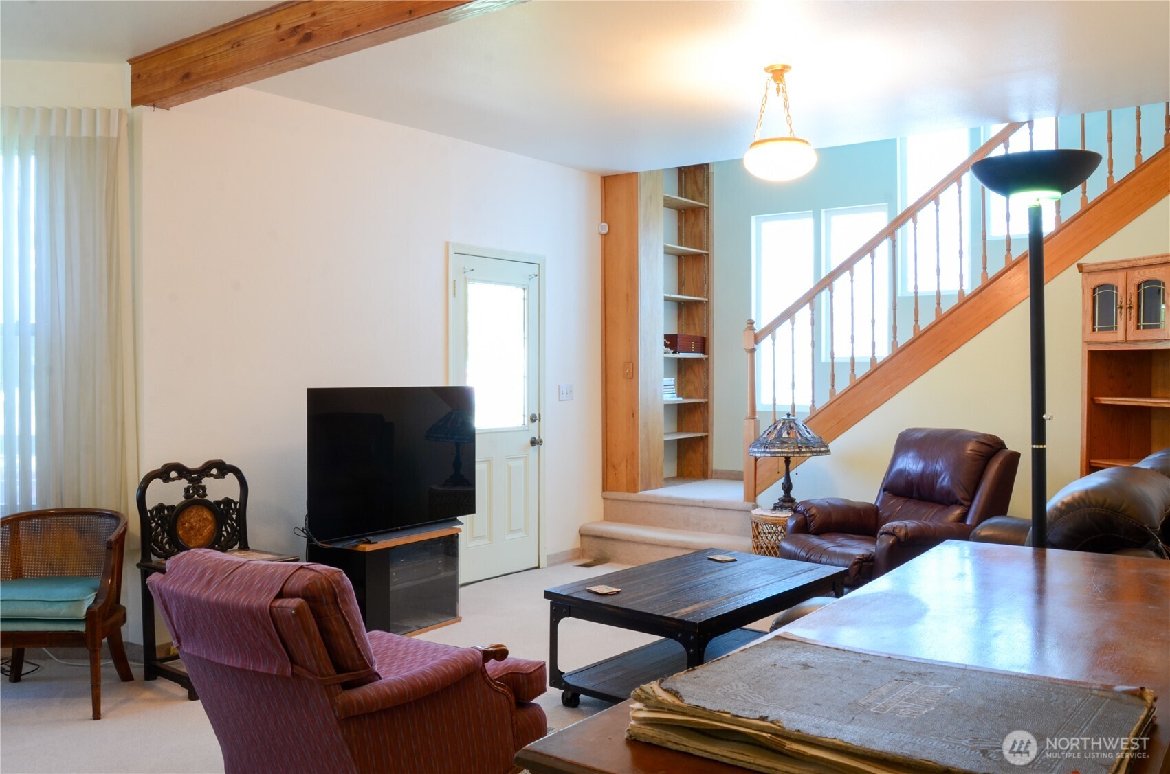 316 East Alder Avenue Ritzville, WA 99169 - Photo 14 of 35 a living room with furniture fireplace and a flat screen tv