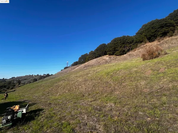 a view of a road with an ocean view