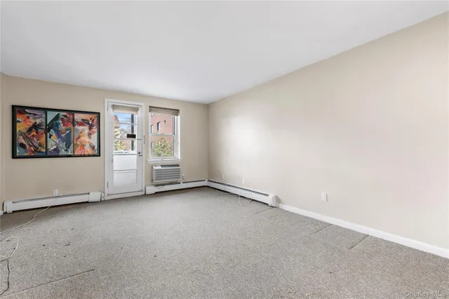 an empty room with closet