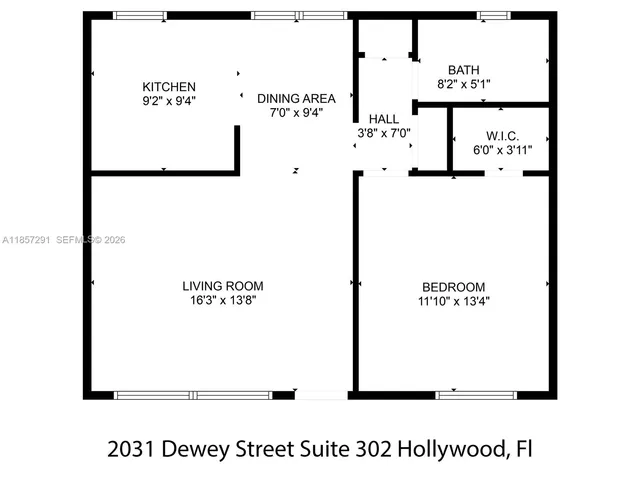 $1,500 | 2031 Dewey Street, Unit 302, Hollywood, FL 33020