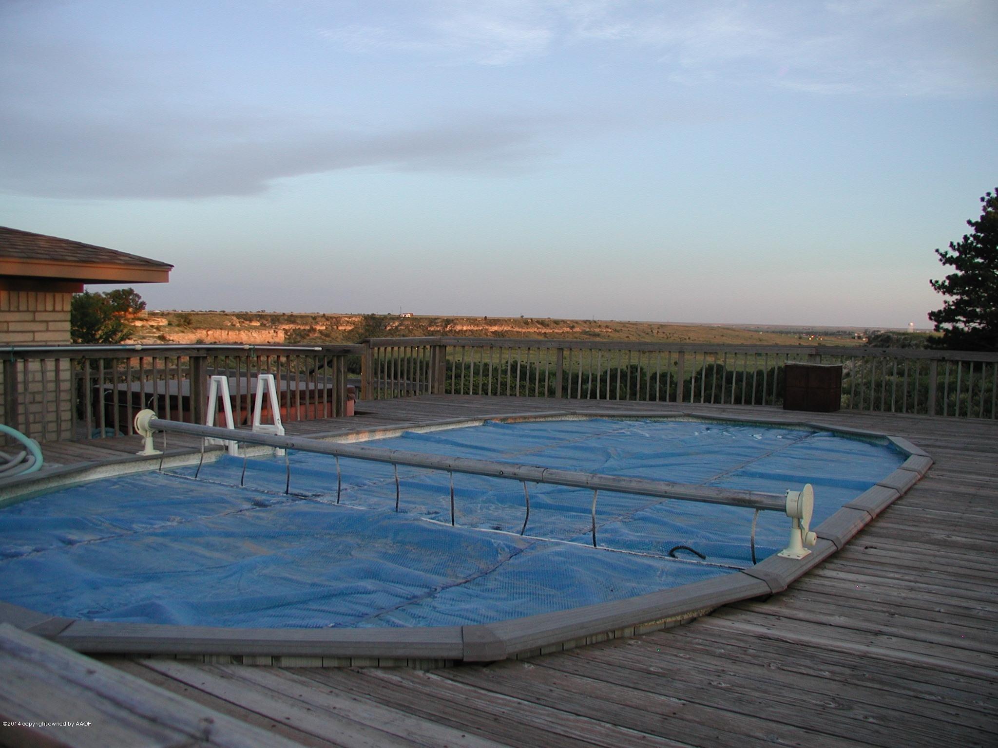 6001 White Fence Road Canyon, TX 79015 - Photo 23 of 29 Pool n Deck w View of Canyon