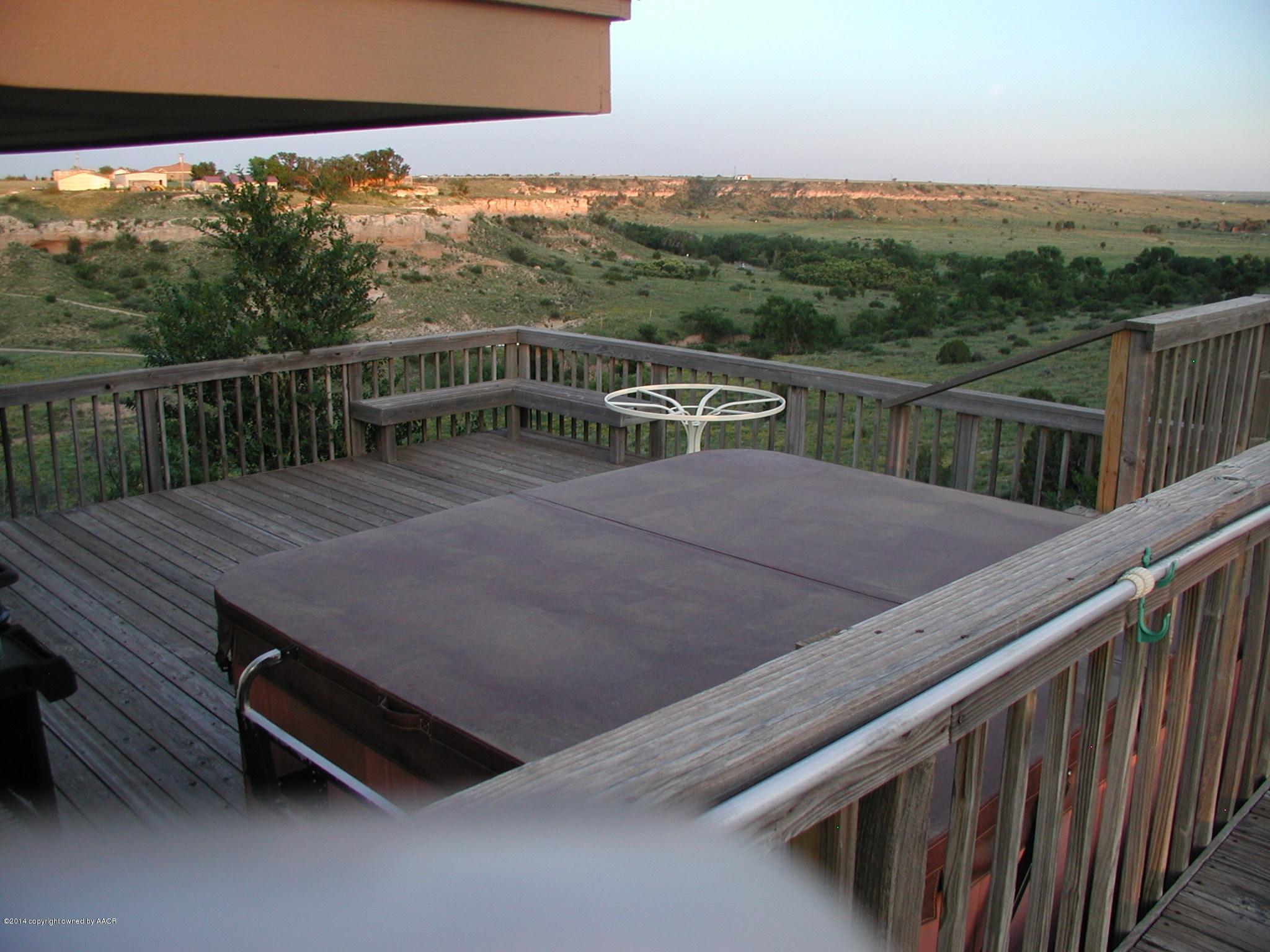 6001 White Fence Road Canyon, TX 79015 - Photo 24 of 29 Hot Tub, Deck, and View