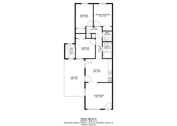 $1,500 | 110 Zeta Street, Unit B, Belle Chasse, LA 70037
