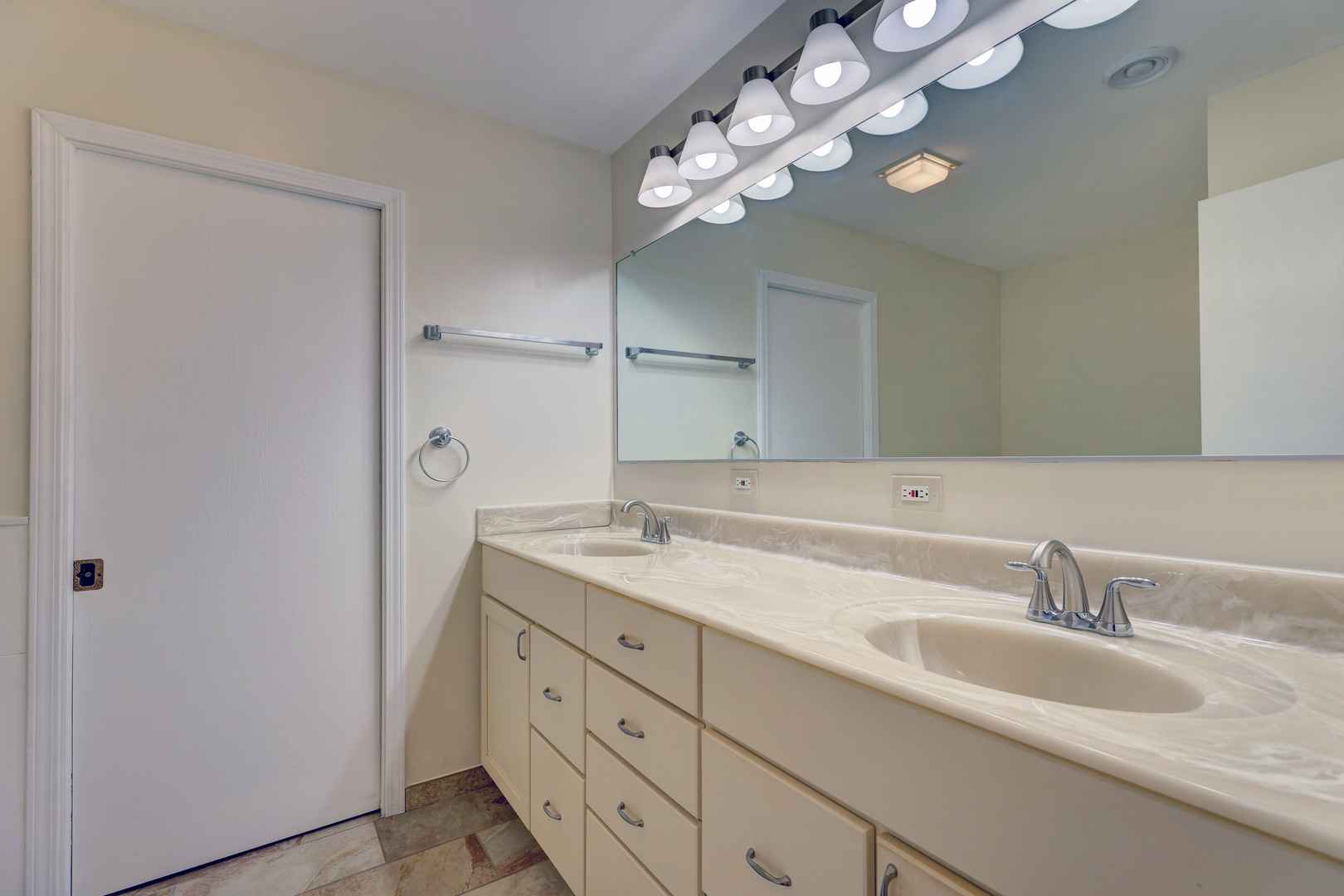 547 Eichler Drive West Dundee, IL 60118 - Photo 9 of 24 a bathroom with a sink double vanity granite and a mirror