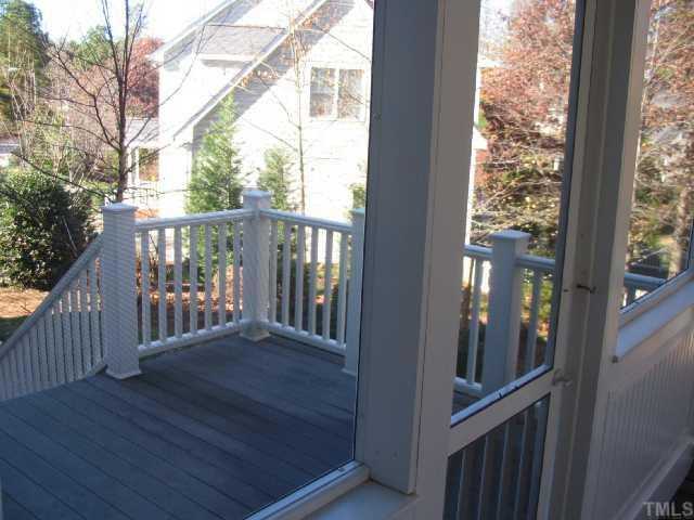104 Lyncroft Lane Cary, NC 27519 - Photo 10 of 12 Screened In Porch with Bead Board Ceiling and Trex Like Deck!