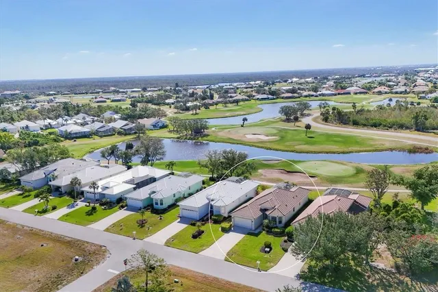 an aerial view of a city