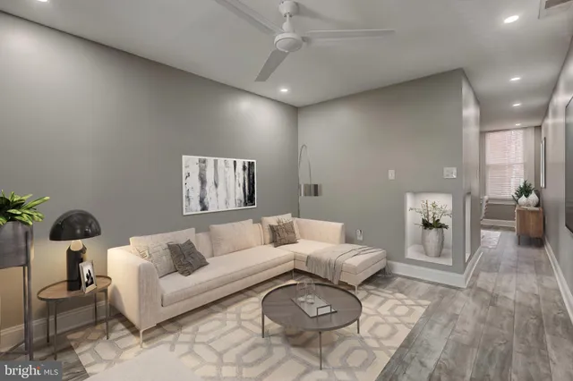 a view of entryway with wooden floor