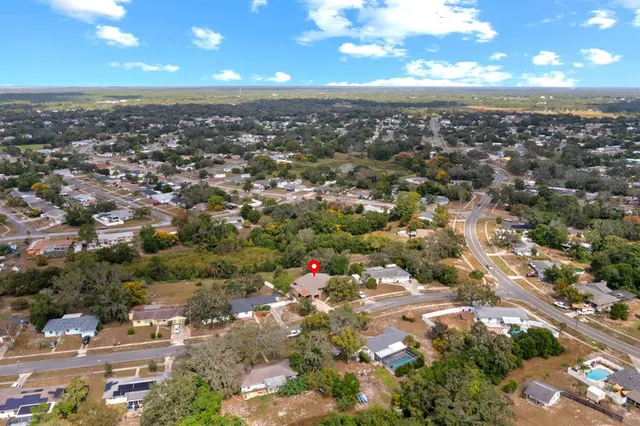 an aerial view of multiple house