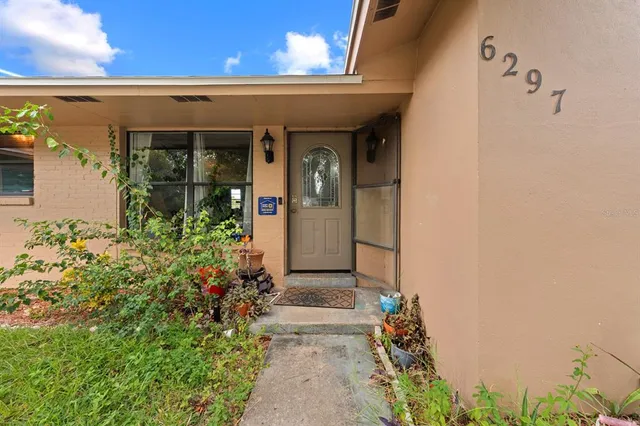 a front view of a house with a hallway