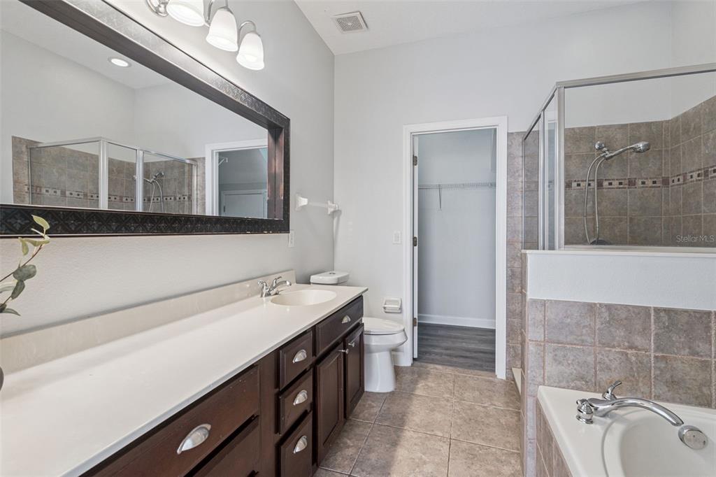 16178 Old Ash Loop Orlando, FL 32828 - Photo 14 of 24 a spacious bathroom with a sink a mirror and a bathtub