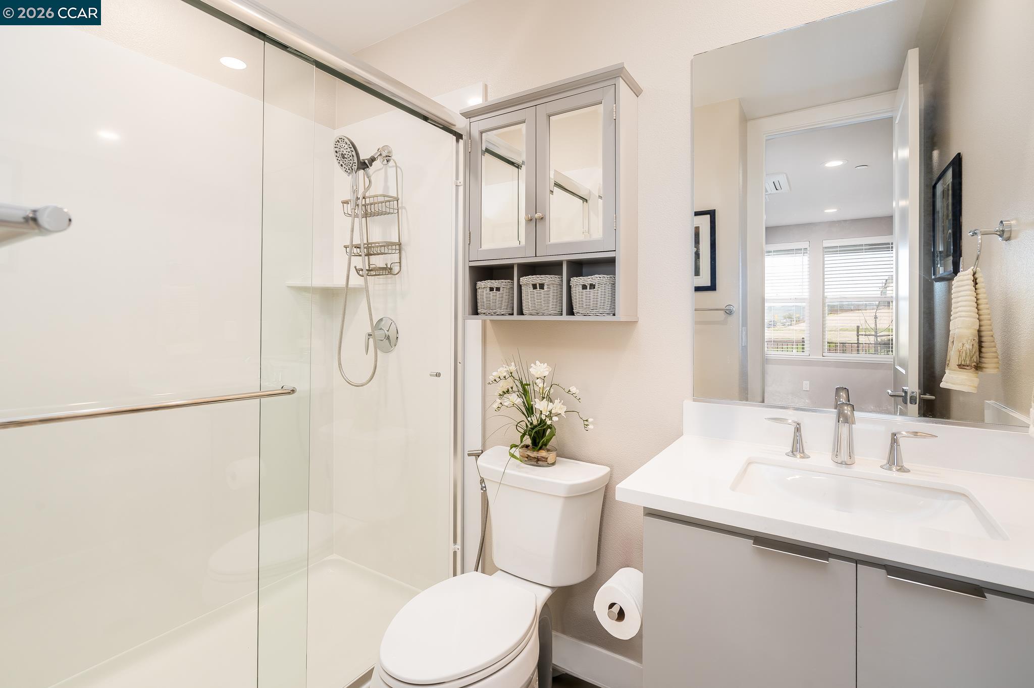 1200 Lorenzini Loop San Ramon, CA 94583 - Photo 17 of 35 a bathroom with a sink a toilet and shower