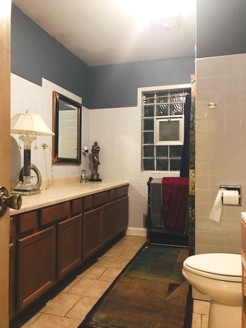 1812 East Burville Road Crete, IL 60417 - Photo 9 of 14 a bathroom with a toilet a sink and mirror