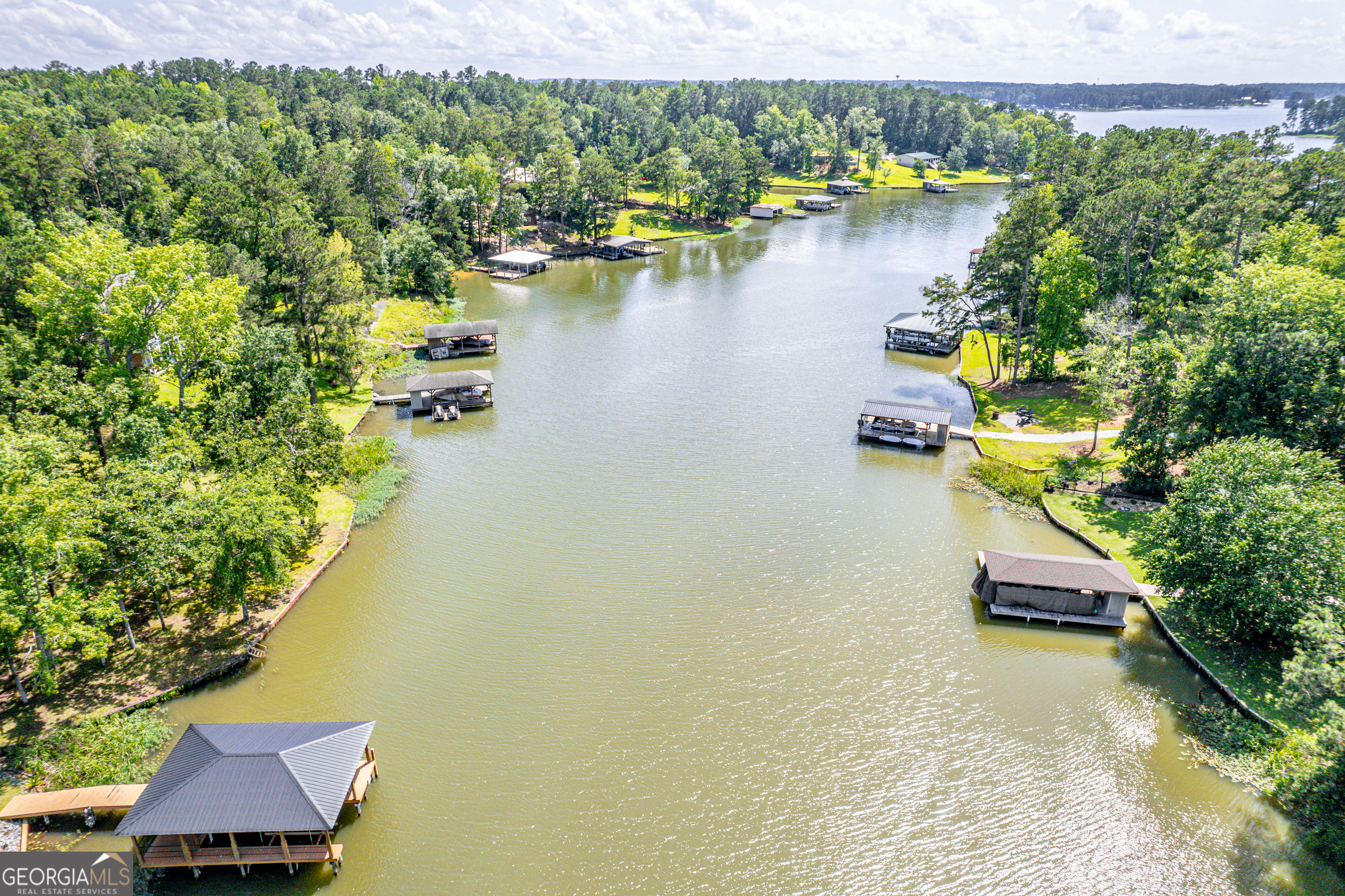 671 Pine Lake Sparta, GA 31087 - Photo 31 of 31 a view of a lake with a house in the background