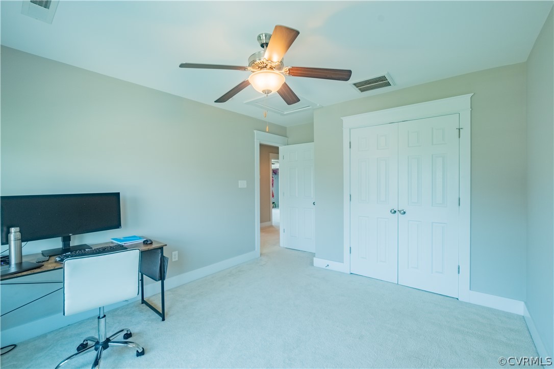 4935 Turner Ridge Court Glen Allen, VA 23059 - Photo 39 of 50 a workspace with chandelier fan and a window