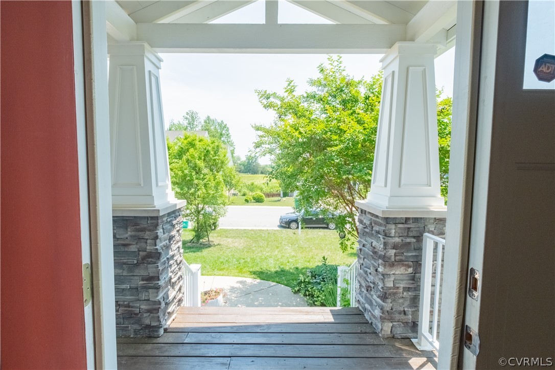 4935 Turner Ridge Court Glen Allen, VA 23059 - Photo 4 of 50 a view of a porch with a potted plant