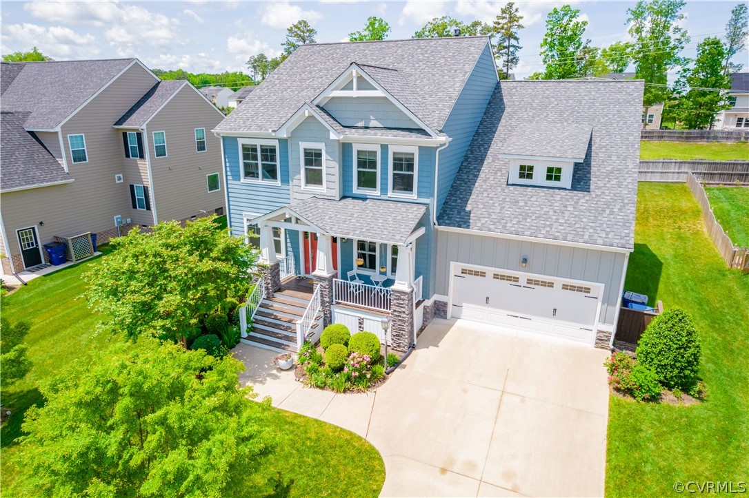 4935 Turner Ridge Court Glen Allen, VA 23059 - Photo 48 of 50 a aerial view of a house with swimming pool