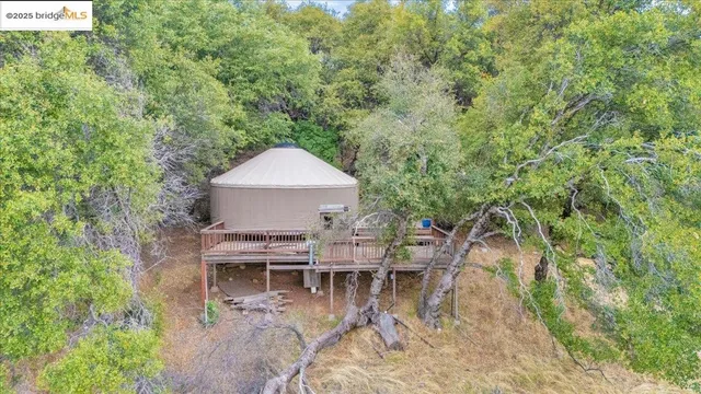 a view of a lush green field